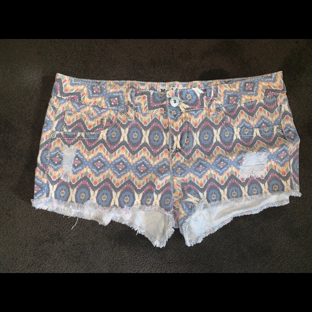 Multi color booty shorts